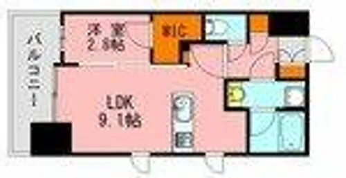 LANDIC STUDIO 博多【8階】の間取り