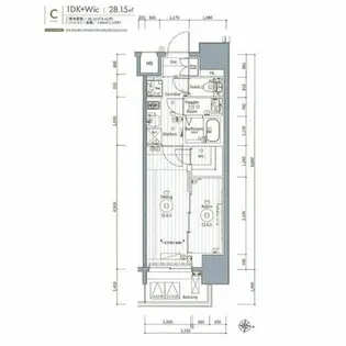 エステムコート名古屋新栄Ⅵ アートテラス【2階】の間取り