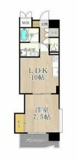 マスターズレジデンス道頓堀Ⅲ【7階】の間取り