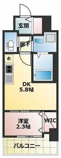 セレニテ江坂グランデ【7階】の間取り