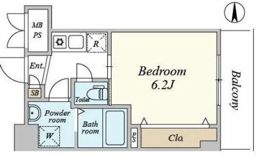 ウィンズコート西梅田【4階】の間取り