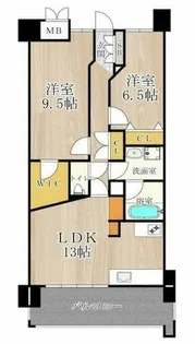 マスターズレジデンス道頓堀Ⅱ【9階】の間取り