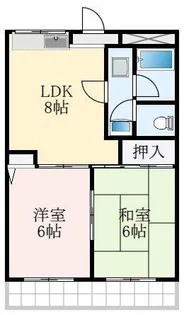 大阪府堺市美原区多治井【アパート】の間取り