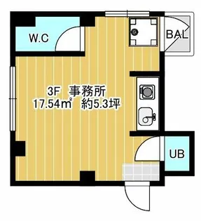 ハイツ千年町3階【3階】の間取り