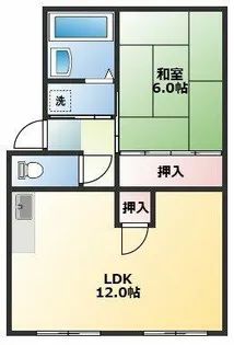 グリーンコーポB棟【1階】の間取り