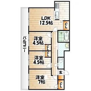 小倉D.C.TOWER 805号室【8階】の間取り