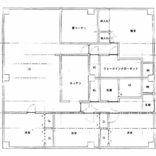 プリミエール長谷川【1A1B号室】の間取り