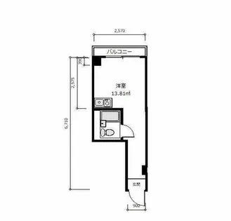 1Rの間取り画像