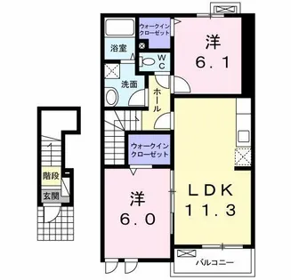 グレイス・E Ⅱ【203号室】の間取り