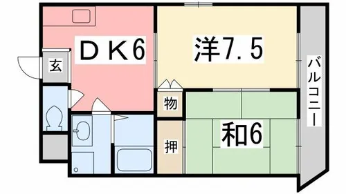 PerfectLife姫路【302号室】の間取り