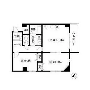 ウィル猫洞【1階】の間取り