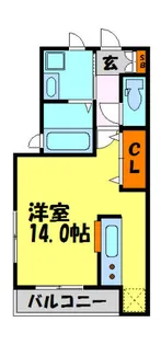 メゾン花水木【102号室】の間取り