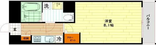 グラマシー京橋【4階】の間取り