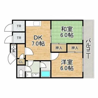 メゾンドール東条【202号室】の間取り