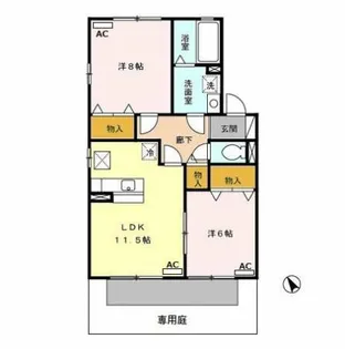 リビングタウン下地 E【1階】の間取り