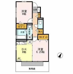 グランドソレイユ A棟【1階】の間取り