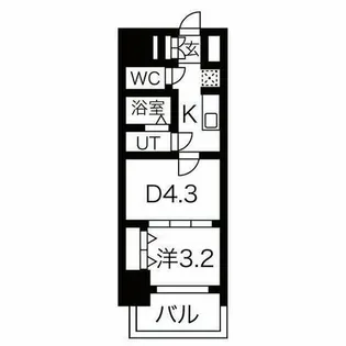 メイクス鶴舞Ⅱ【9階】の間取り