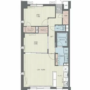 グラン・アベニュー本郷【3階】の間取り