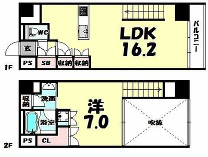 KDXレジデンス本町橋【502号室】の間取り