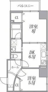 Zeus難波CUBE【8階】の間取り
