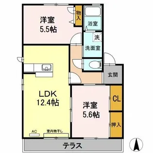 ディアスバンノ【1階】の間取り