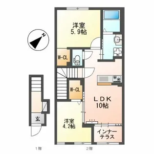 フォルビート ジン【2階】の間取り