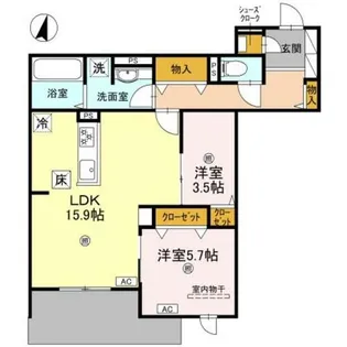 大阪府大阪市鶴見区安田3丁目【アパート】の間取り