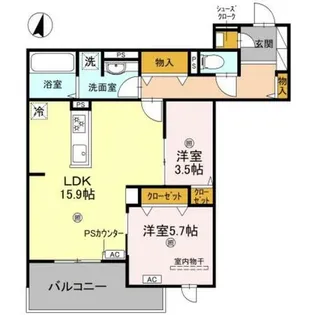 大阪府大阪市鶴見区安田3丁目【アパート】の間取り