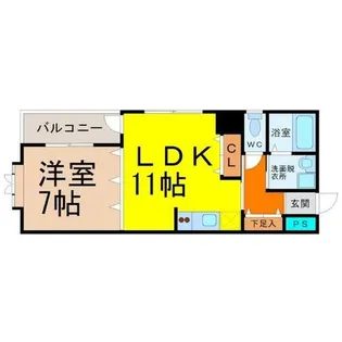 プロビデンス東片端【3階】の間取り