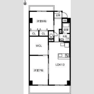 ハイツ白雲【2階】の間取り