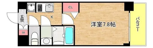 ソルテラス大阪BAY STATION SIDE【8階】の間取り