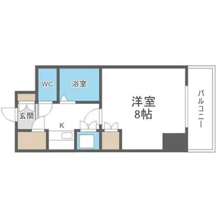 ビュークレスト薬院大通【9階】の間取り