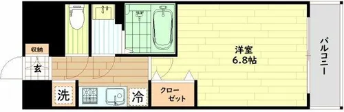 ファステート都島フィーノ【3階】の間取り