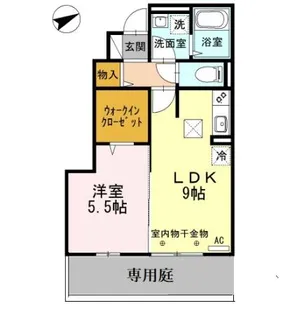 ウエストサイドスクエア【1階】の間取り
