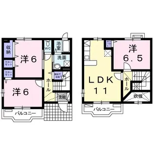 パステル・ハイツ【1階】の間取り