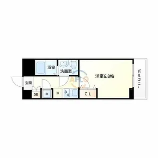 アドバンス江坂ラシュレ【15階】の間取り