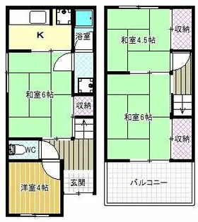 大阪府松原市阿保4丁目【一戸建】の間取り