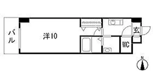 ファーニッシュ山王【4階】の間取り