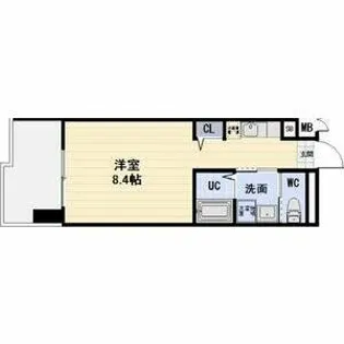 ピーステン名駅南【2階】の間取り