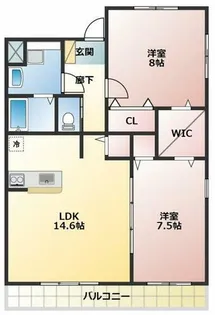 Flora若狭【3階】の間取り