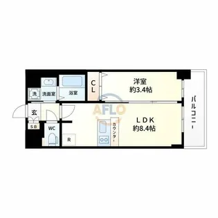 プレサンス新大阪ジェイズ【11階】の間取り