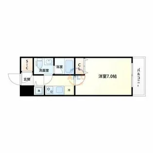 S-FORT江坂垂水町【6階】の間取り