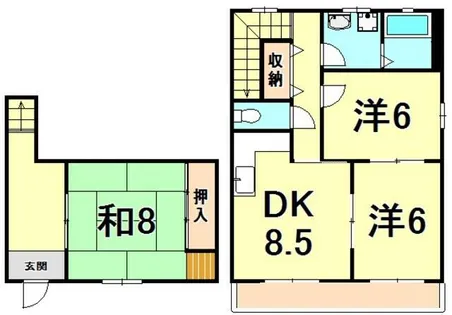グロース甲陽園【1階】の間取り