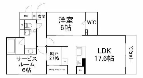 大阪府大阪市旭区大宮1丁目【マンション】の間取り