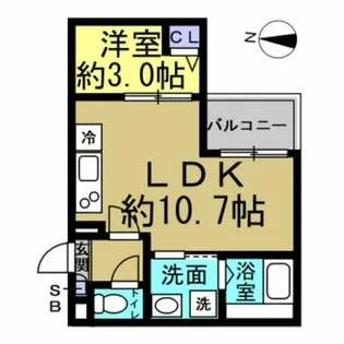 JACK SHINKAIⅢ【2階】の間取り