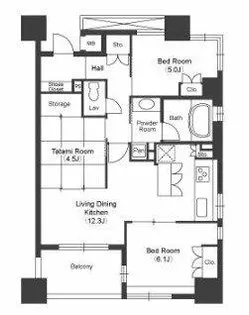 ラ・ヴィータ日本橋【12階】の間取り