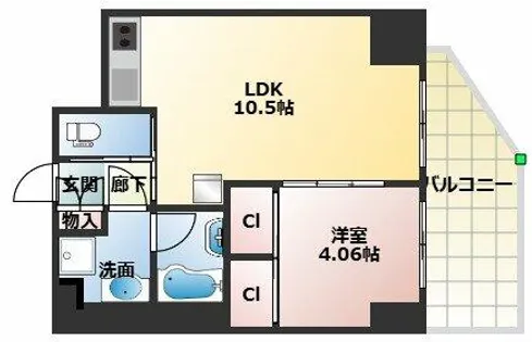 プレジオ永和EURO【13階】の間取り