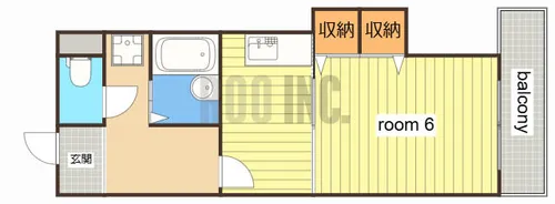 MISTRAL岡田【206号室】の間取り