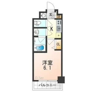 エステムコート京都西院【6階】の間取り