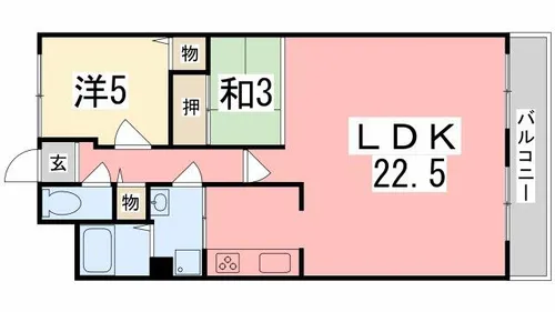 ラフェスタ大塩【503号室】の間取り